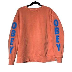 OBEY | Women’s Coral + Neon Blue Crewneck